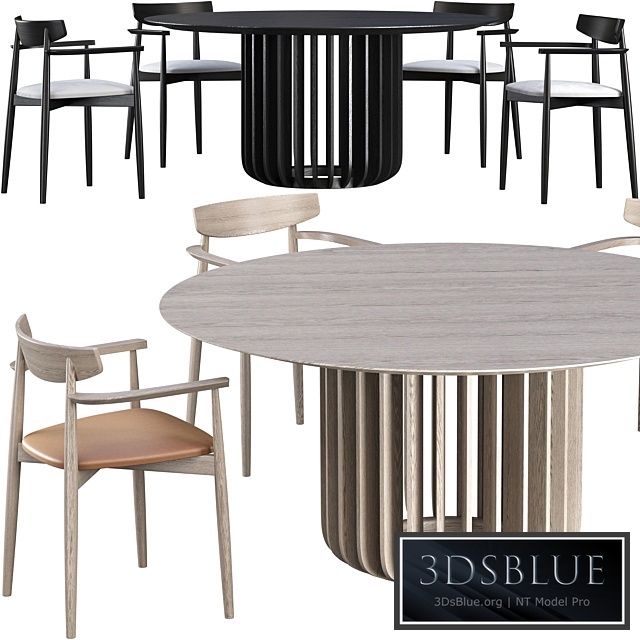 Dining table Miniforms Juice + chair Miniforms Claretta