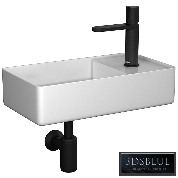 mini sink Antoniolupi Simplomani & mixer Antoniolupi Indigo
