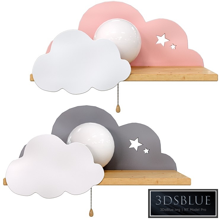 Wall lamp with shelf for children;s room