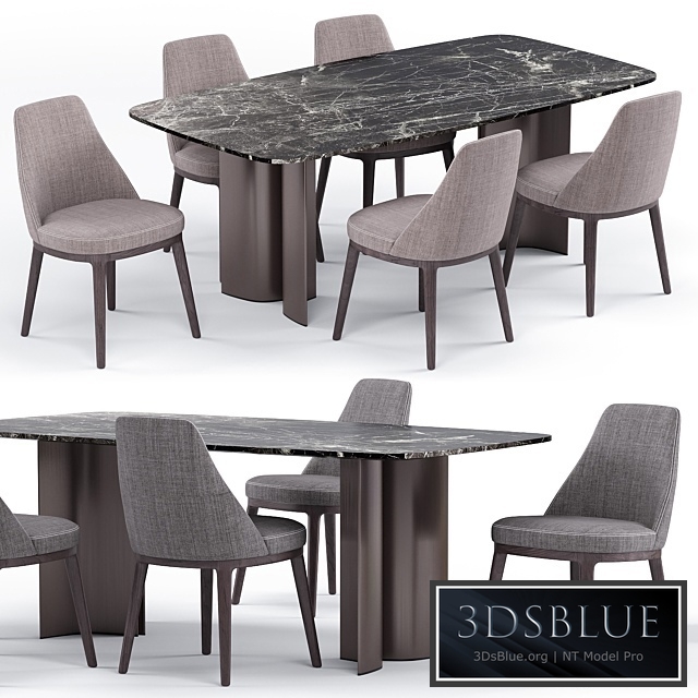 Lucylle dining chair and Gullwing table - Lema