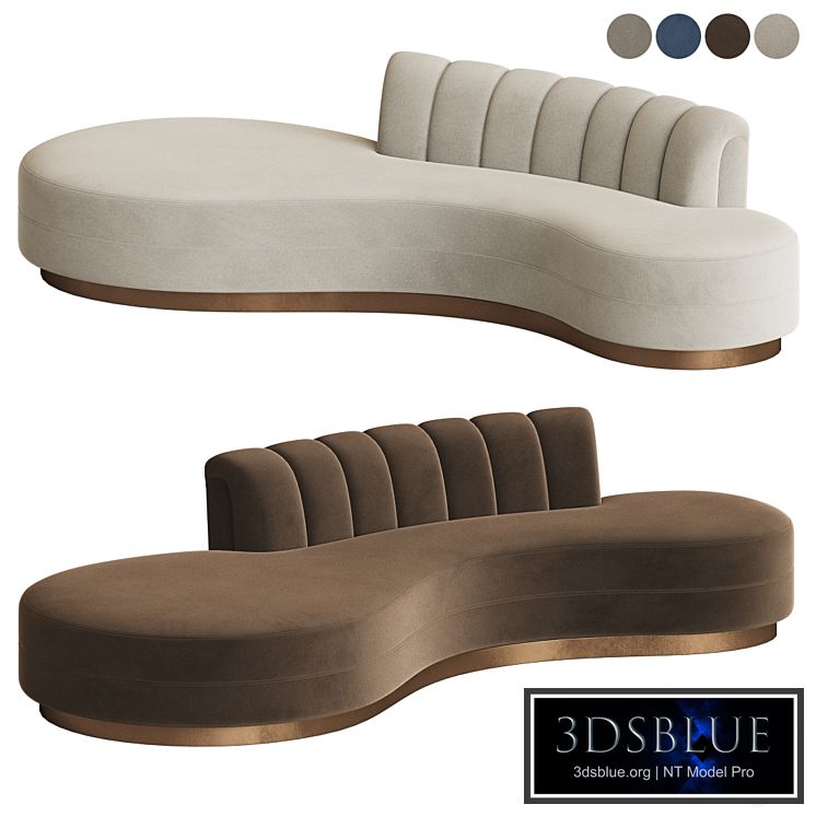 Haute House Layla Chanel Tufted Curved Sofa