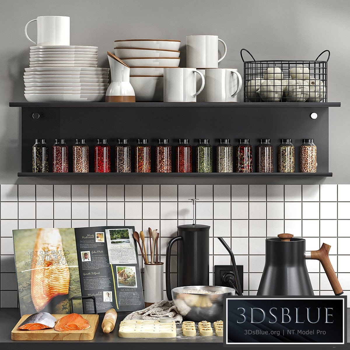 Decorative kitchen set 06