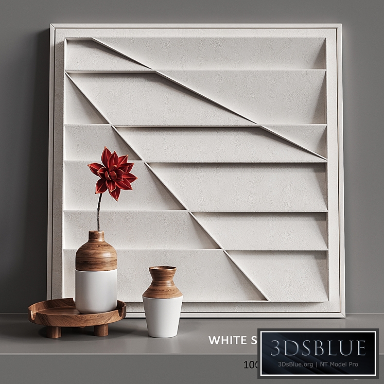 Relief White Square Sunbeam