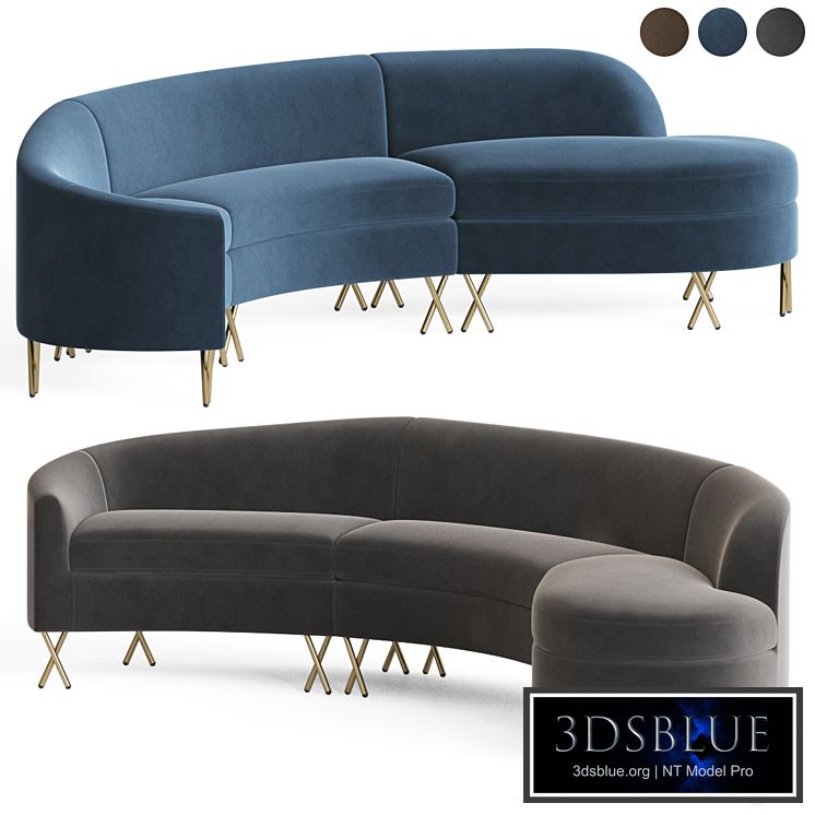 Serpentine Sectional Sofa