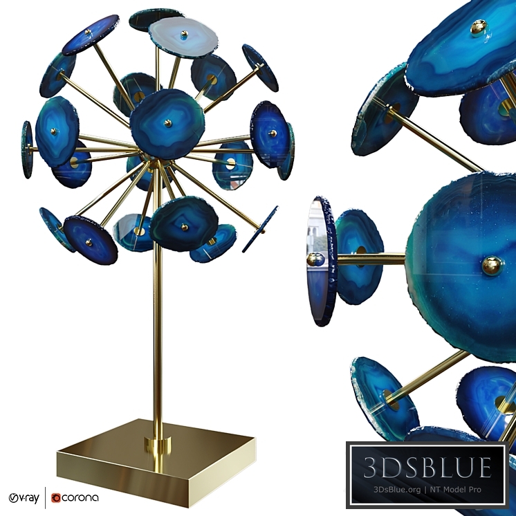 Agate Burst Brass Blue