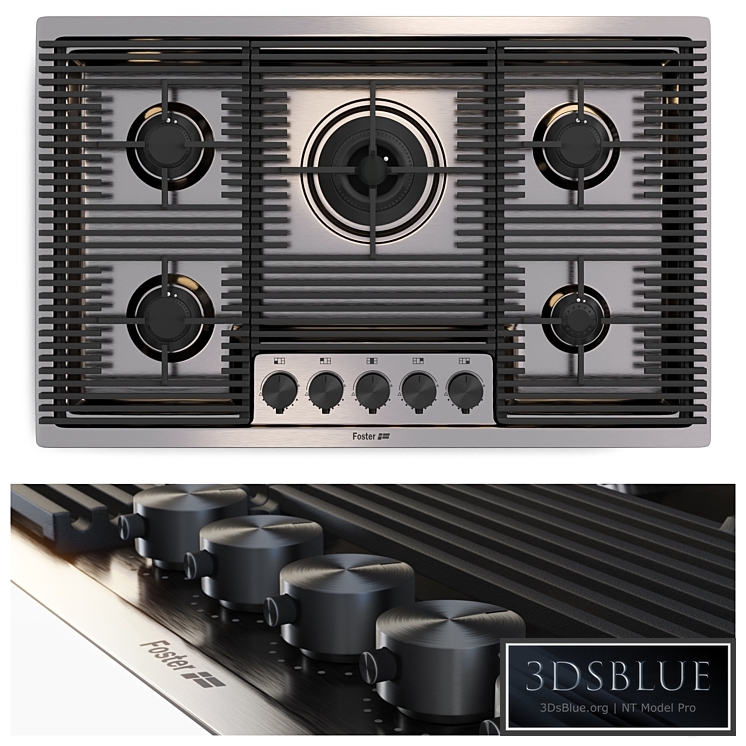 hob Milanello Gun Metal 5F-7682 006 - by Foster