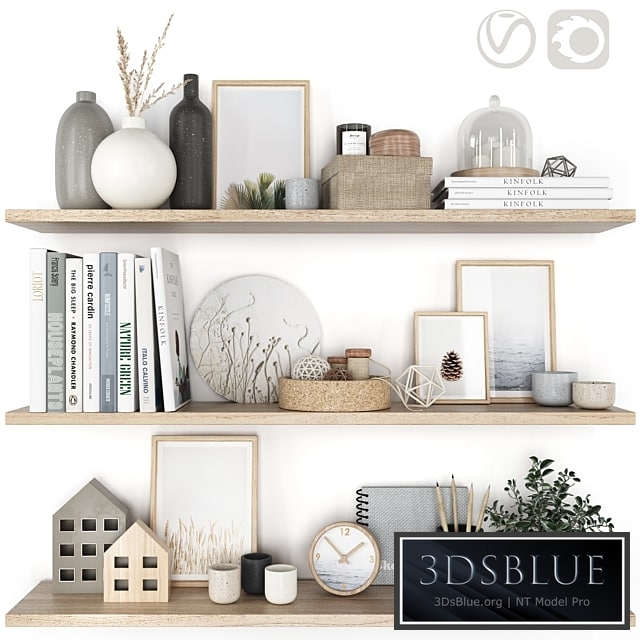 Decorative shelf set