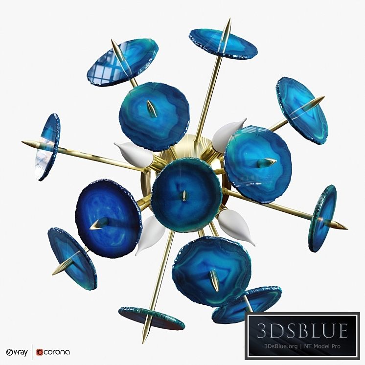 Bra Emporium Agate Burst Sconce Brass