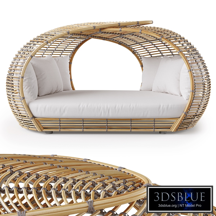 Outdoor garden rattan wicker daybed Amber