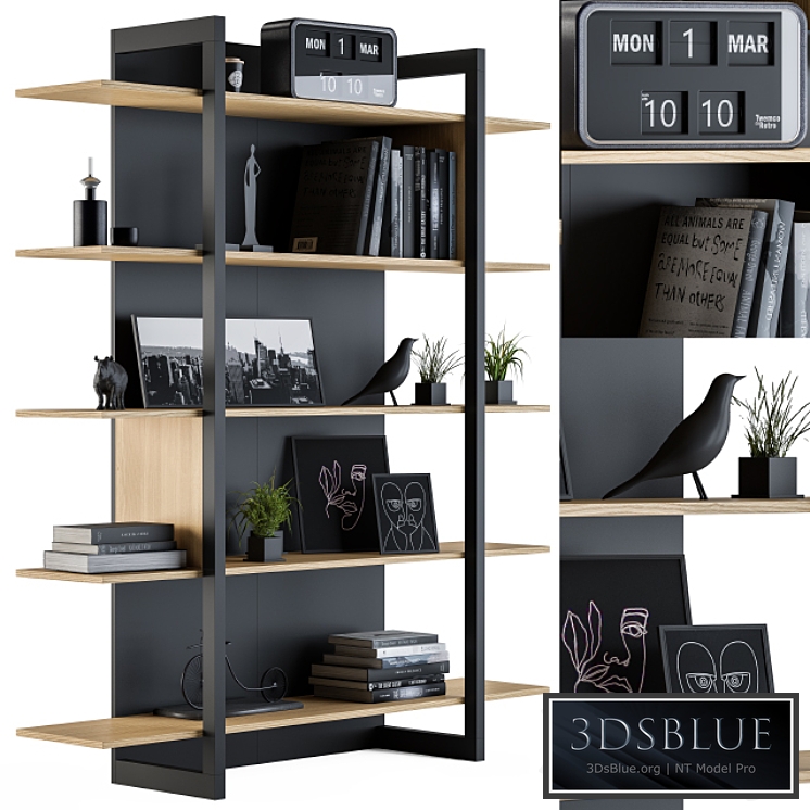 Wood and Black Rack 04