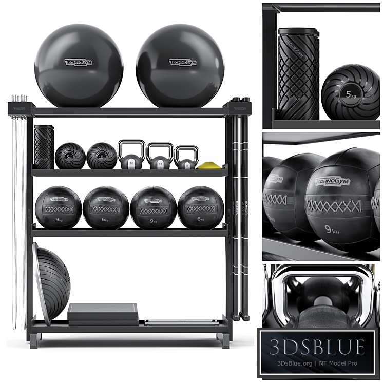 Stylish fitness set from Technogym SKILLTOOLS Kit. Sport equipment