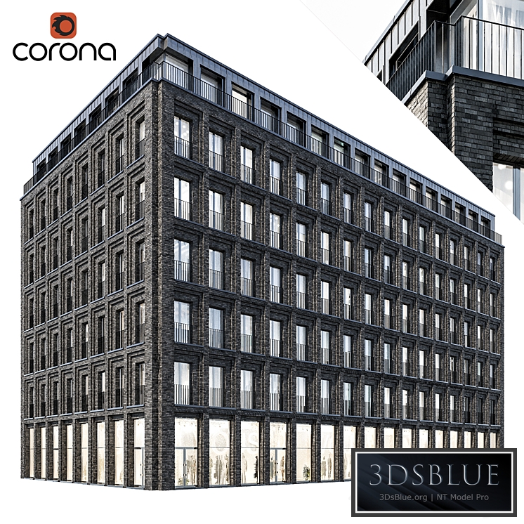 Modern residential building 07 | night + interiors