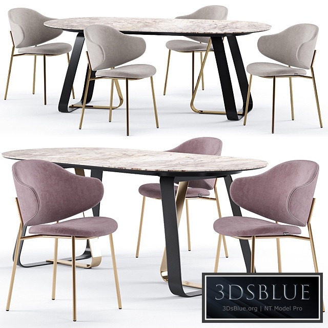 Holly dining chair and Sunshine table - Calligaris