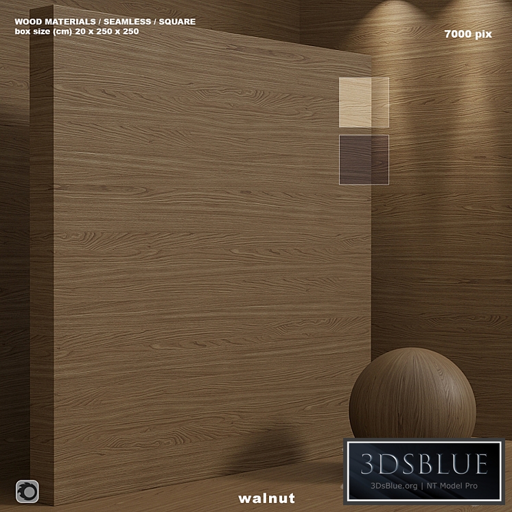 Material wood (seamless) walnut - set 112