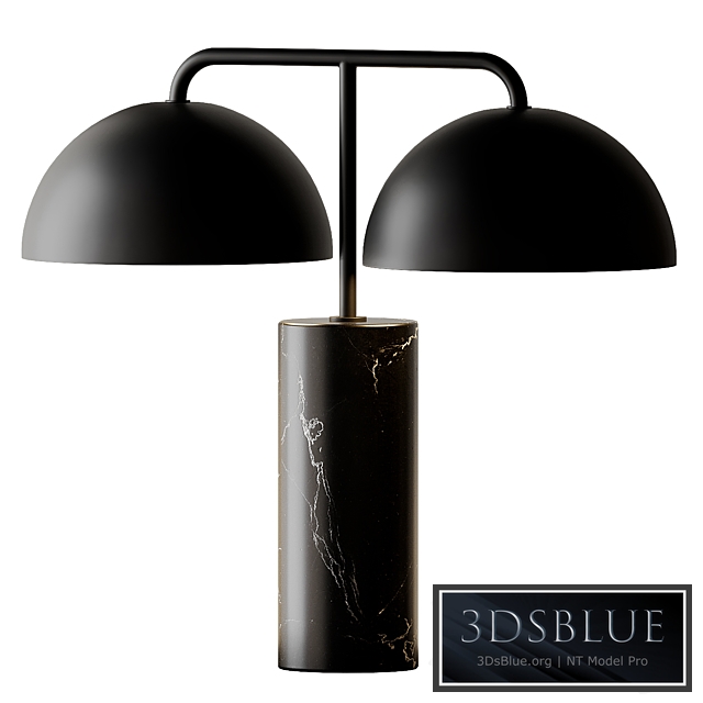 Domes Black Marble Table Lamp by Cb2 Exclusive