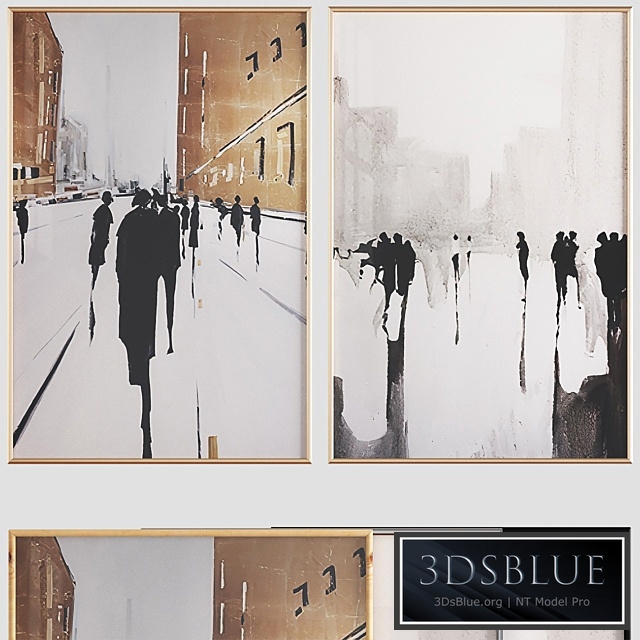 Canvas painting with frame 044