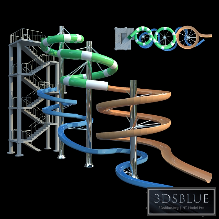 Water park slide Turbolens