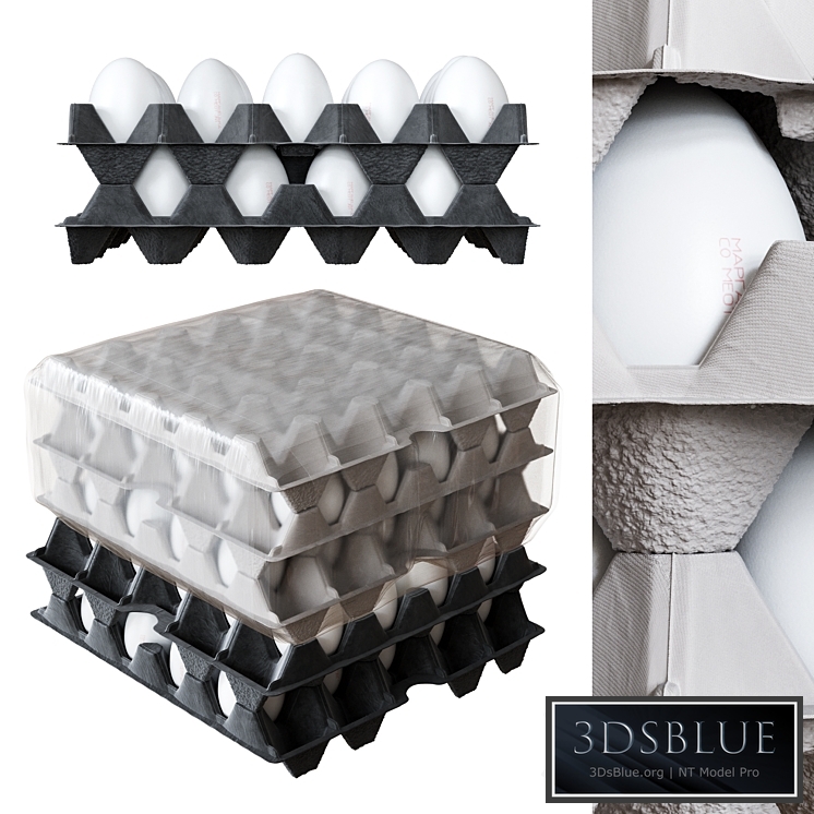 Tray of Eggs Wrapped in Cling Film