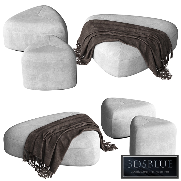 Set of poufs "Stone"