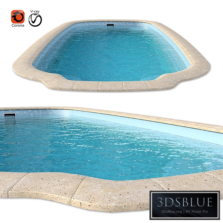 3D Composite pool Basin Atlantic Premium