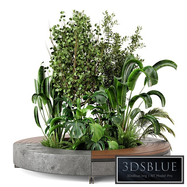 Outdoor Garden set bush and Tree - Garden Set 54