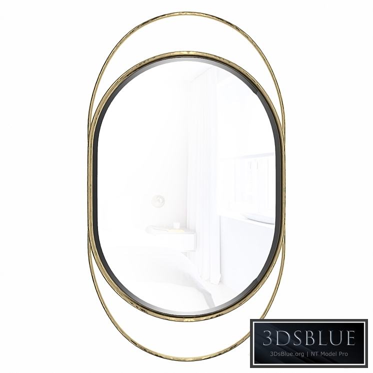 Mirror in a metal frame gold KFG097