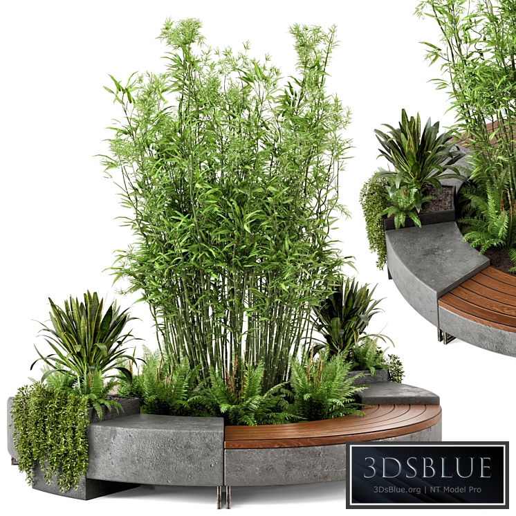 Outdoor Garden set bush and Tree - Garden Set 55