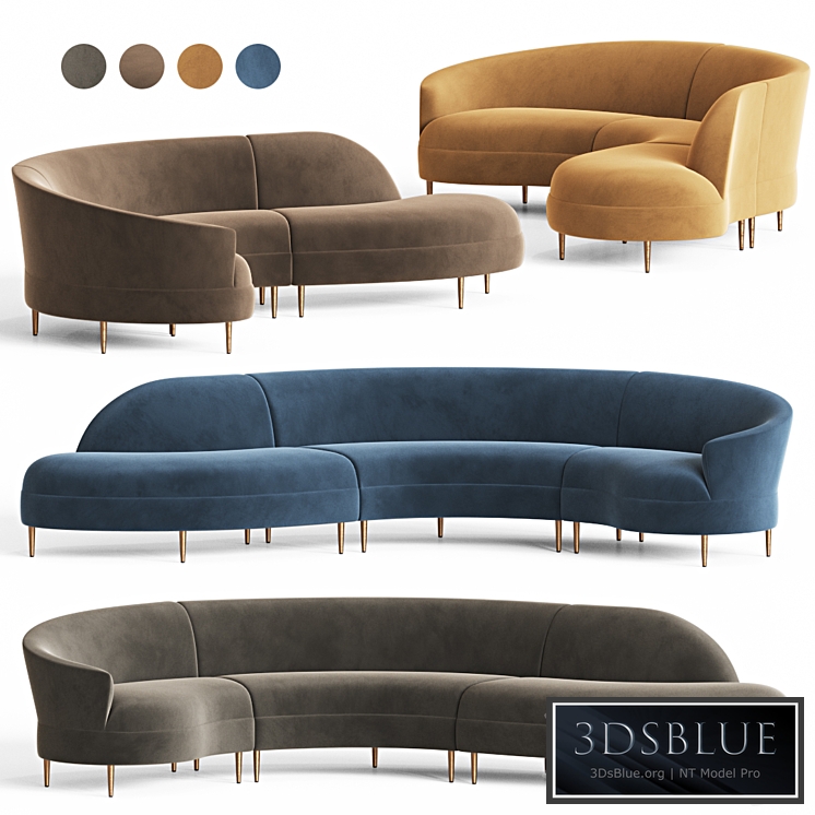 Grace Serpentine Sectional Sofa