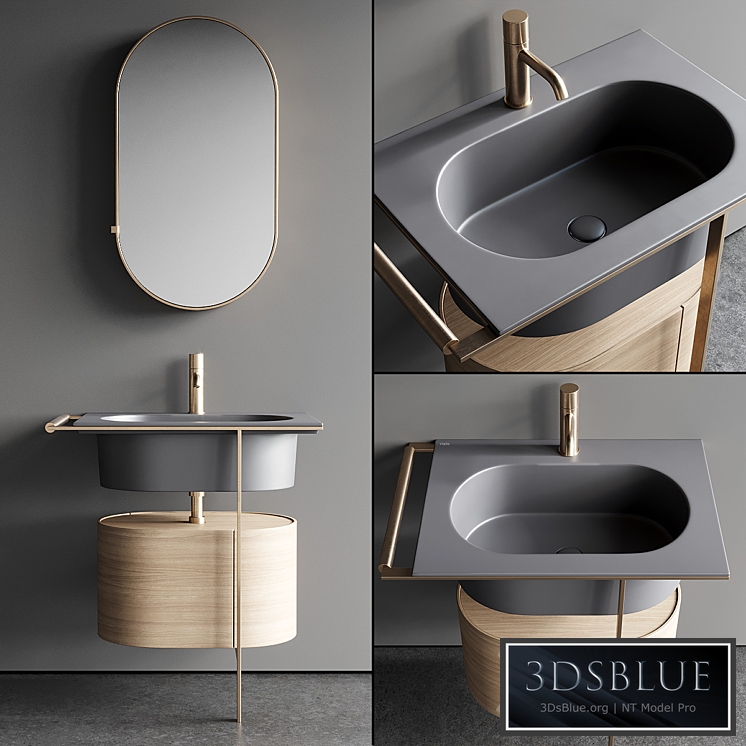 Ceramica Cielo Kyros Single Vanity Unit Set 2