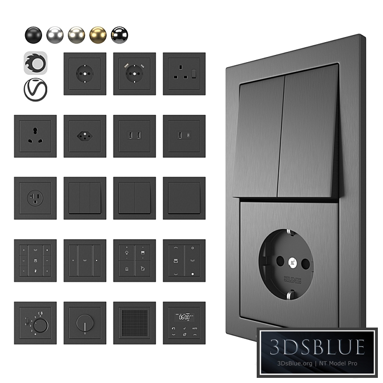 Jung LS-Design set Metal