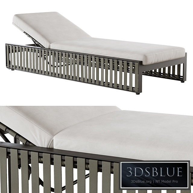 Outdoor garden wicker woven lounger Skyline design Horizon