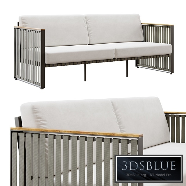 Outdoor garden wicker woven sofa Skyline design Horizon