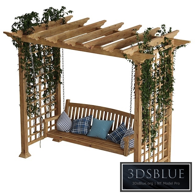 Garden swing pergola