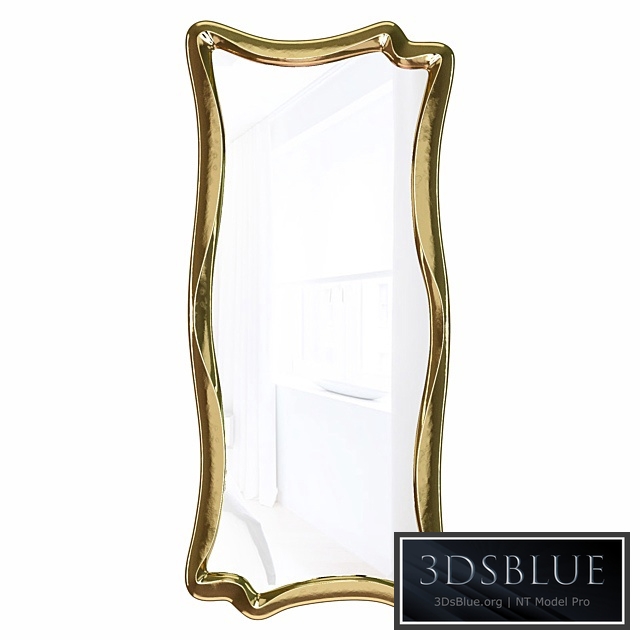 Wall mirror in a figured frame "Marne" Antique gold leaf