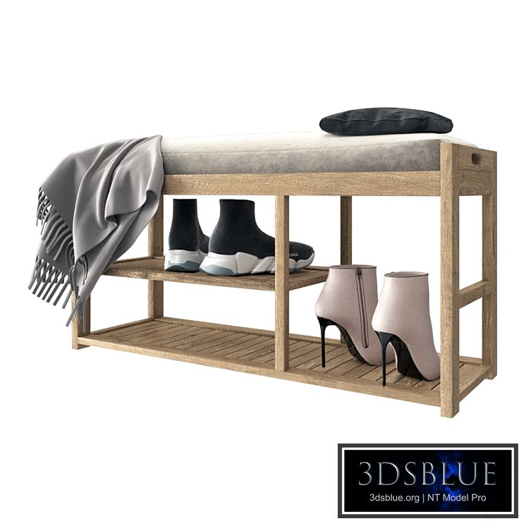Bench with shelf for shoes