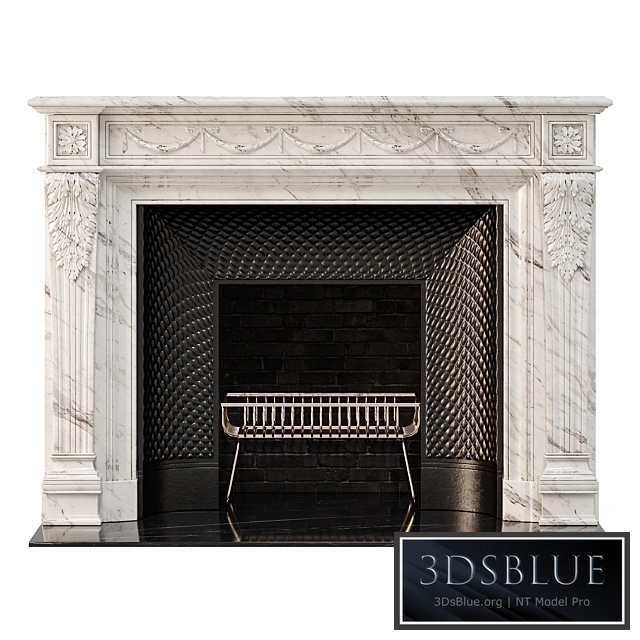 Marble french fireplace mantel