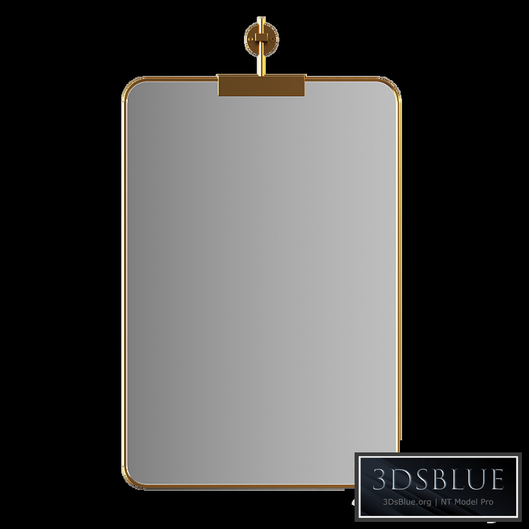 Rounded Corners Mirror on Bracket by Clear Home Design