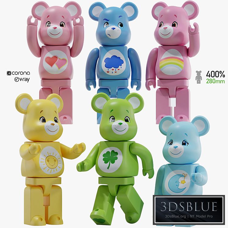 Bearbrick / Care bear / Set