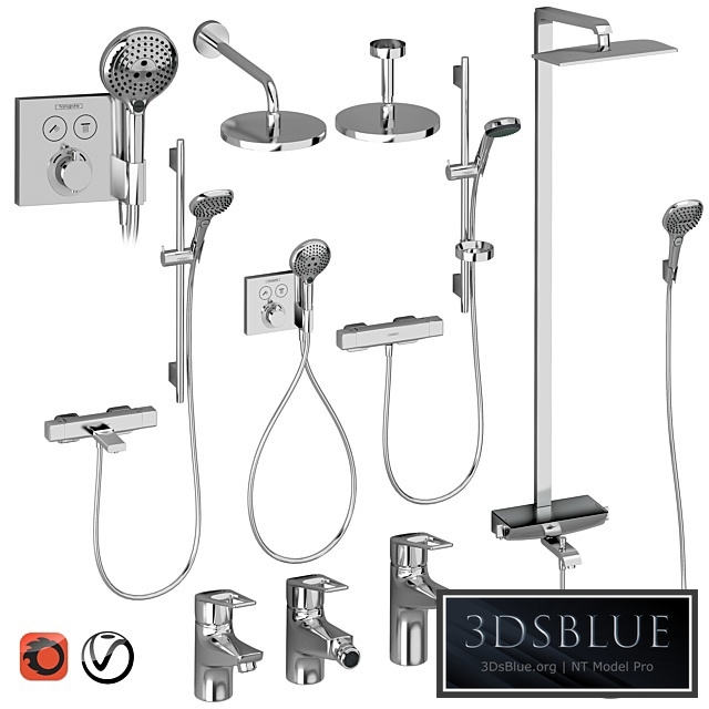 HANSGROHE Set 4 | Ecostat | Raindance | Novus Loop | with adjustable watering can
