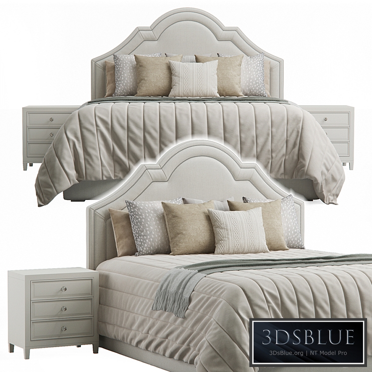 Queen Madison Crown Headboard Bed