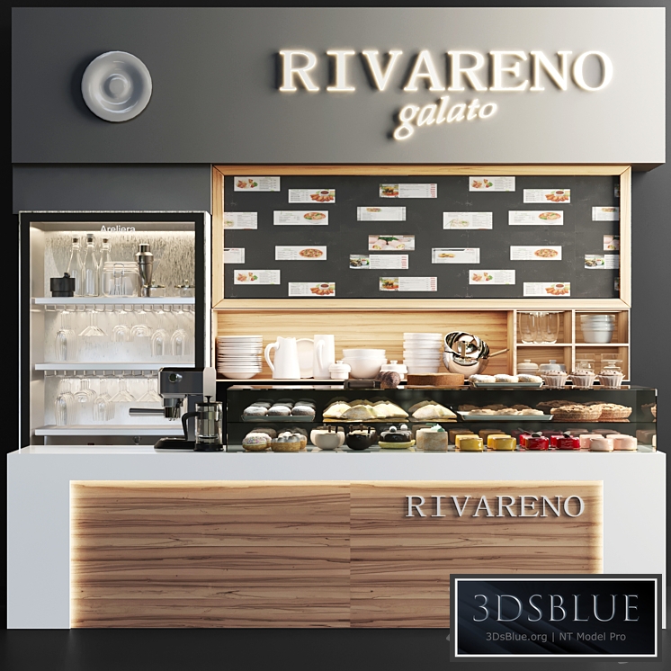 Design project of a cafe with desserts, sweets and dishes 34