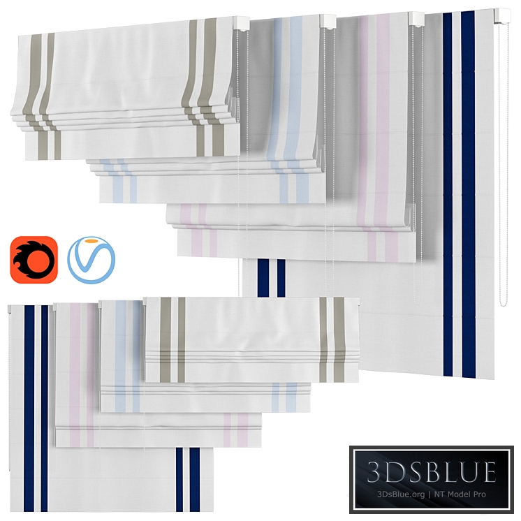 Roman Curtains 74 | Pottery Barn Kids | Harper Classic Border Cordless Blackout Roman Shade