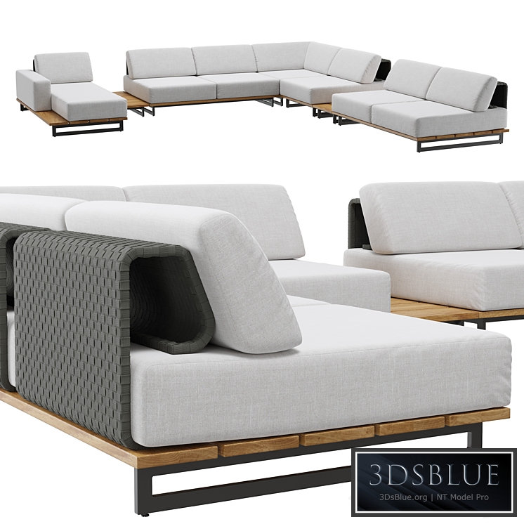 Outdoor garden wicker modular sofa Skyline design ona