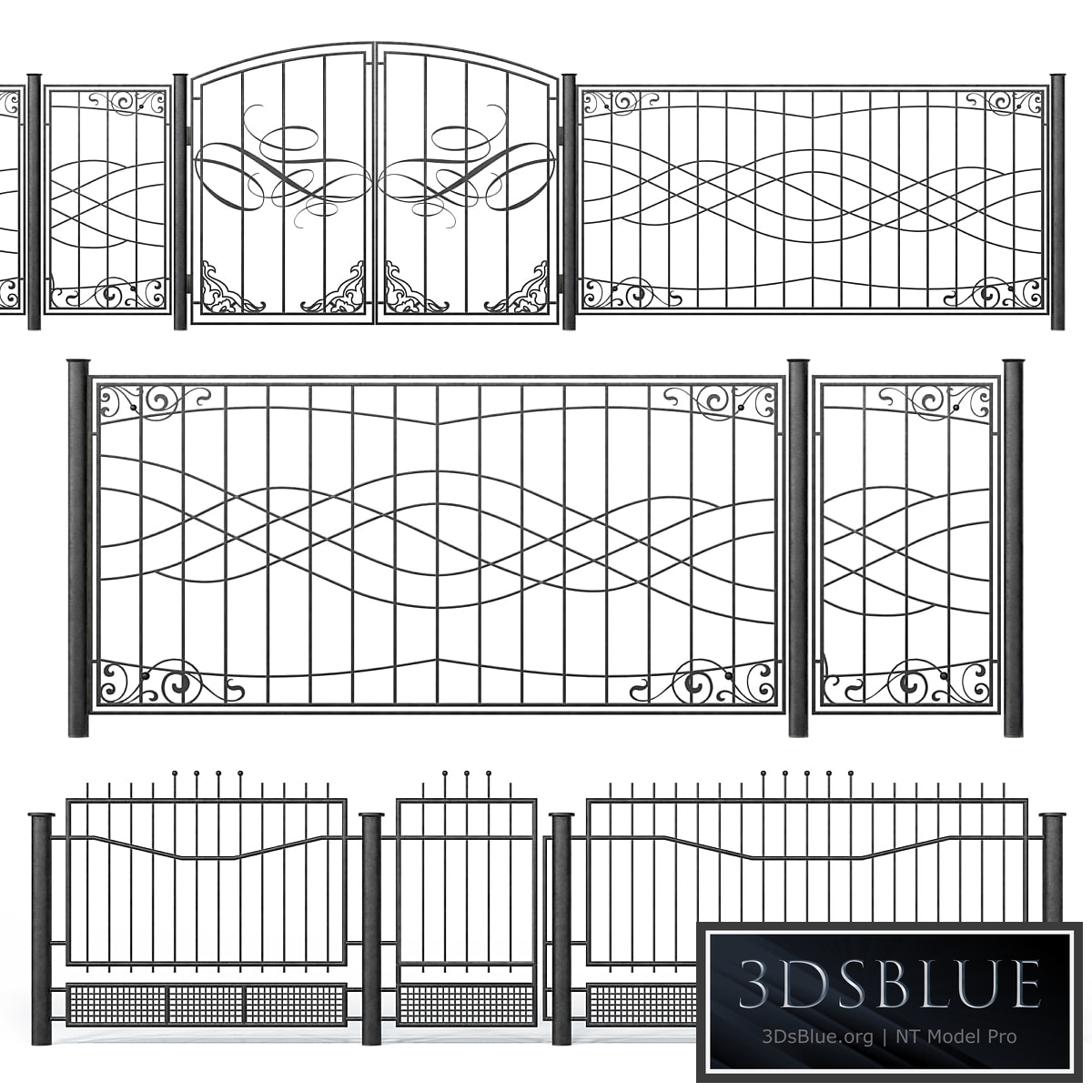 Wrought iron fences - Set 2
