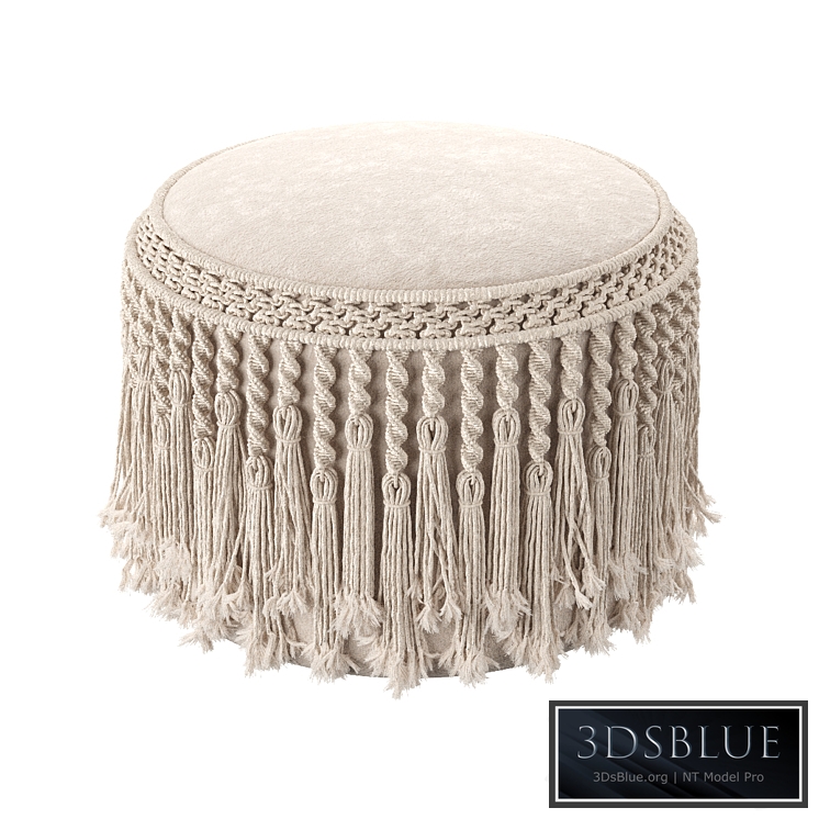 Macrame pouf Pretty Bird