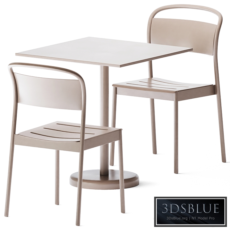 Square Linear Steel Table by Muuto