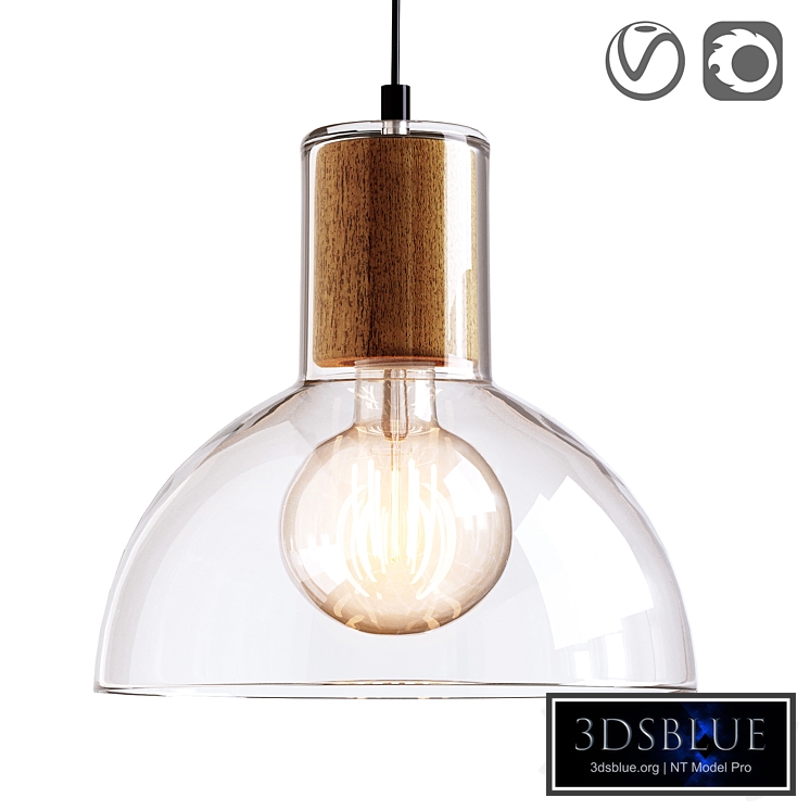 Glass and wood lamp, Lizia