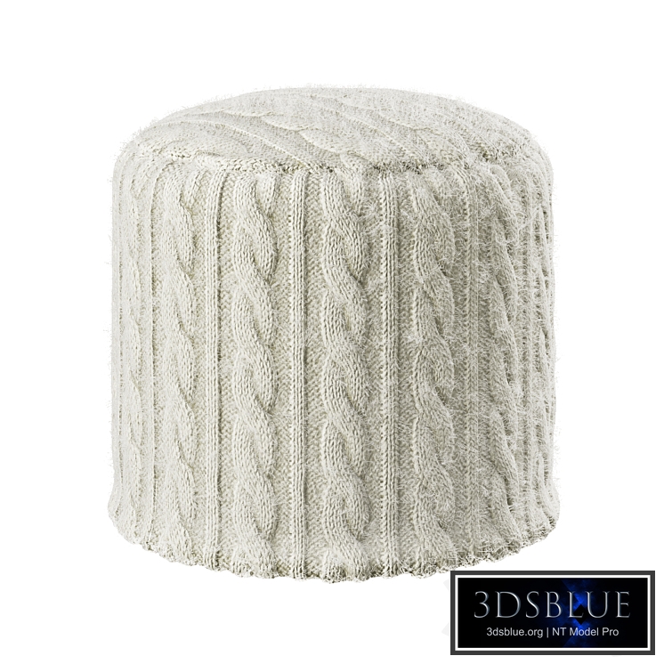Knitted pouf 123