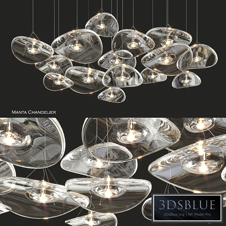 Terzani manta chandelier