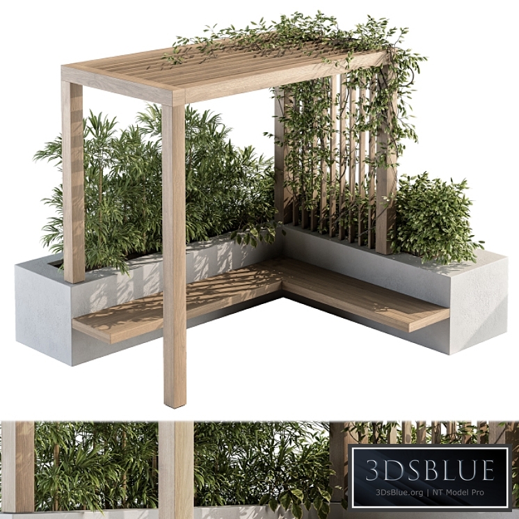 Roof Garden and Landscape Furniture with Pergola 04